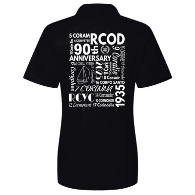 RCOD 90th Cotton Ladies Navy Polo Shirt Thumbnail