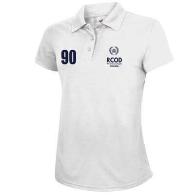 RCOD 90th Technical Ladies White Polo shirt Thumbnail